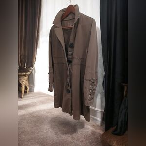 Neon Buddha jacket with button detailing and tie up sleeve